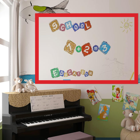 YENHOME Classroom Borders for Bulletin Board Red Bulletin Board Borders Straight Edge Decorations Back to School Bulletin Board Trim Peel and Stic...
