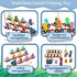 Magnetic Fishing Game for Kids, Wooden Train Set with Numbers Montessori Counting Toys, Preschool Math Learning Educational Game Birthday Gift Fin...