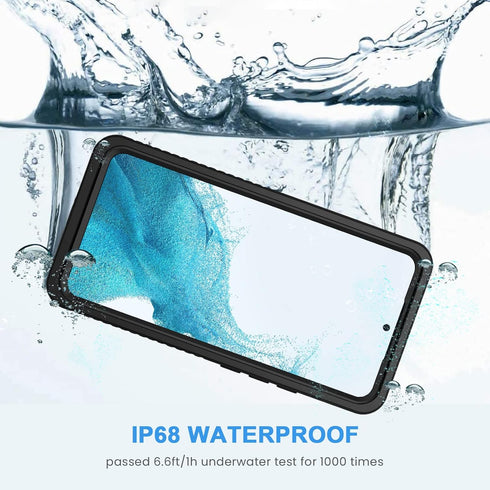 Lanhiem for Samsung Galaxy S22 Case, IP68 Waterproof Dustproof with Built-in Screen Protector, Heavy Duty Full Body Protective Phone Case for Sams...