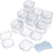 DUOFIRE Small Containers with Lids 24 Packs Plastic Box Clear Small Storage Containers Bead Organizer for Beads, Crafts, Jewelry, Items (1.38x1.38...