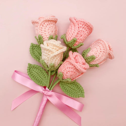 Lily's Lyric Flower Crochet Kit | Pink Rose | Step-by-Step Video Tutorial for Adults Teenagers | Craft Gift Idea DIY Home Decoration......