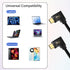 90 Degree USB 4.0 Cable Right Angled USB C to USB C Extension Cable 240W Fast Charging USB Type C Cable Supports Charging Data Audio Video for Lap...