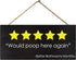 JennyGems Funny Bathroom Decor, Would Poop Here Again Bathroom Sign Funny Decorations, Wall Hanging...