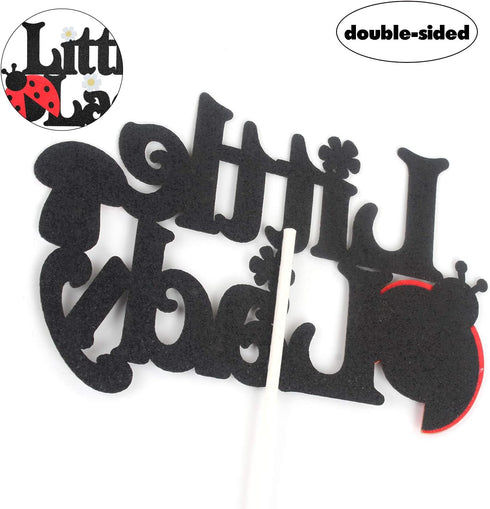 Little Lady Ladybug Theme Cake Topper for Little Girl birthday, Garden Theme Baby Shower Gender Reveal Party Decoration Supplies...