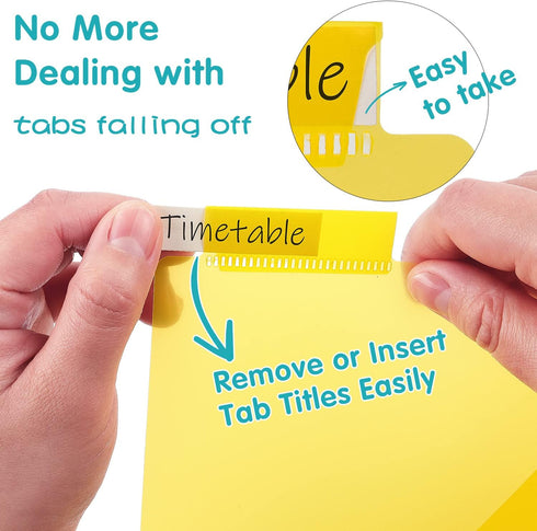 Plastic Binder Dividers with One Front Pocket and Tab Binder Divider for 3 Ring Binder, Multicolor, 10 Pack...