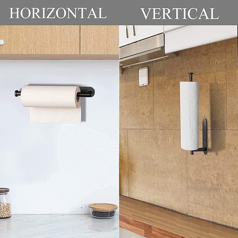 Paper Towel Holder,Paper Towel Holder Under Cabinet Self Adhesive Kitchen Countertop Wall Mount Paper Towel Holders with Screws for Rough Surface,...