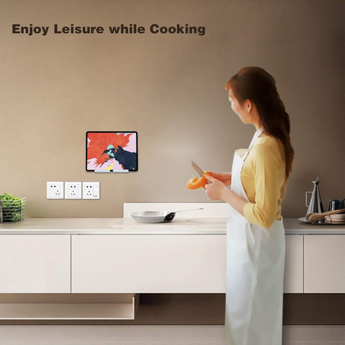 TXEsign Adhesive Wall Phone Tablet Holder Mount Stand for Tablet Smartphones eReader Wall Holder Mount Shelf (White)...