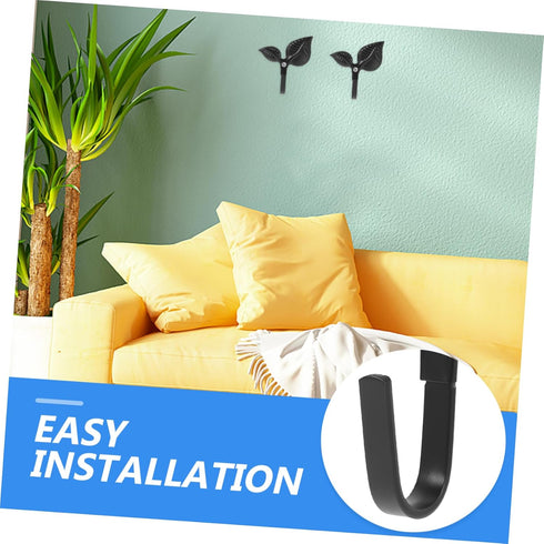 4pcs Bathroom Door Hooks Entryway Key Hook Wall Coat Hooks Wall Mount Coat Hooks Coat Towel Hooks Iron Art Hook Hat Hook Leaf Shaped Hook Decorati...