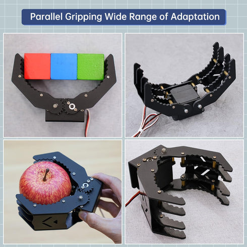Mechanical Robot Arm Claw/Gripper Robot Gripper (Black Mechanical Claw without servo)...