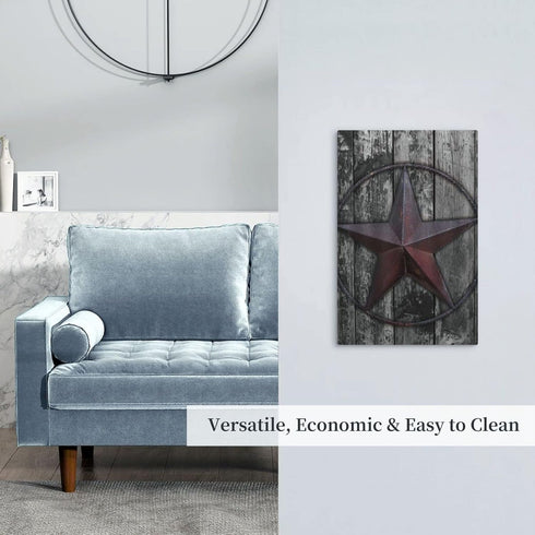 Rustic Western Texas Star Wooden Barn Country Light Switch Cover No Device Wall Plate Decorative 1 Gang Blank Switchplate Electrical Faceplate for...