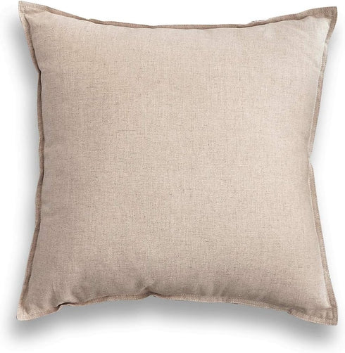 Jeanerlor Cotton Linen Soft Soild Decorative Square Throw Pillow Covers Set Cushion Case for Sofa Bedroom Car24 x 24 Inch 60 x 60cm, Light Linen...