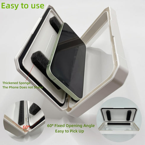 Shower Phone Holder Waterproof,480° Rotating Shower Phone Case with Anti-Fog HD Touch Screen,Shower Accessories for Bathroom Bathtub Kitchen Wall ...