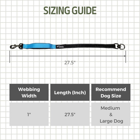 Extension Elastic Leash, Bungee Dog Leash, Shock Absorbing, Front Control Handle, Reflective Webbing, High Strength Swivel Metal Attachment Point,...