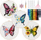 Generic 4 Sets Embroidery Kit for Beginners Adults Cross Stitch Starter Kits DIY Embroidery Kits with Patterns and Instructions Hoops Needles Thre...