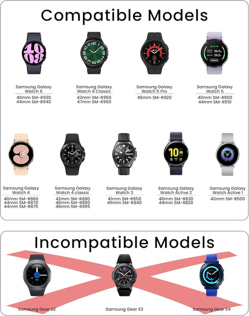 Bicmice Charger Compatible with Samsung Galaxy Watch 6/6 Classic/5/5 Pro/4/4 Classic/3/Active 2/Active Wireless Charging Cable USB Cord Dock for G...