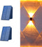 ASLIDECOR Solar Wall Lights UP and Down,Warm White Fence Lighting Waterproof Deck Step Light for Arbor Patio Yard...