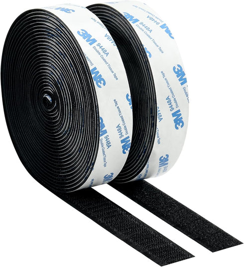 3M Hook and Loop Tape with Adhesive, Heavy Duty Self Sticky Interlocking Tape, Sewing Fasteners for Handmade, Photo Frames, Mosquito Net, Carpets,...