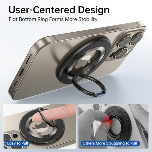 SYNCWIRE Magnetic Phone Ring Holder for MagSafe, Magnetic Cell Phone Grip Ring Stand Finger Kickstand with Two-Sided Magnetic Compatible with iPho...