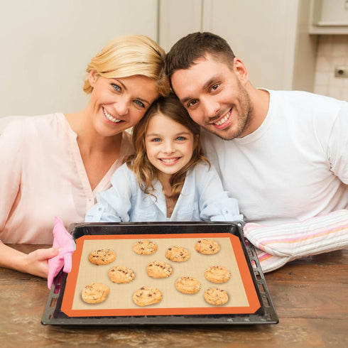 Silicone Baking Mat Set of 3, Silicone Baking Mats Cookie Sheet, Non-Stick Mats for Baking, Easy Clean & Reusable Oven Baking Sheet for Making Mac...