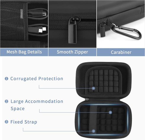 External Hard Drives HDD Carrying Case for Seagate/WD Elements/Toshiba Canvio Basics/WD My Passport, Portable Travel Case Protective Cover Storage...