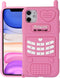 for iPhone 11 6.1'' Case,3D Cartoon Cute Retro Love Heart Classic Cellular Phone Shaped Case, Kids Women Girls Soft Silicone Rubber Cover Case for...