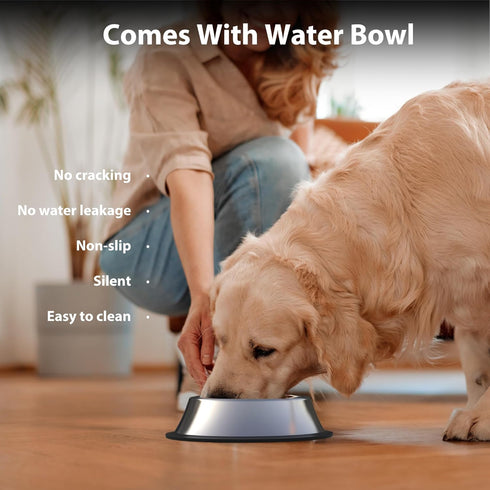 Slow Feeder Dog Bowls Stainless Steel Non-Slip Dog Food Bowl for Small Medium Breeds 2 Cups Dog Slow Feeder Bowl for Fast Eaters Slows Down Eating...