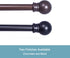 Kenney 7/16” Fiona Café Window Curtain Rod, Chocolate, 48-84”...