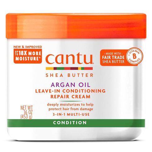 Cantu Leave-In Conditioning Repair Cream with Argan Oil, 16 oz (Packaging May Vary)...