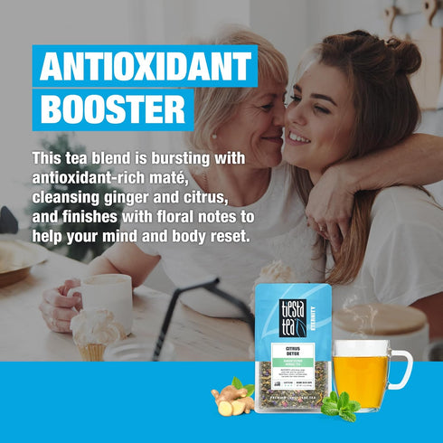 Tiesta Tea - Ginger Citrus Herbal Loose Leaf Tea, Lemon Ginger Tea with Mint and Chamomile, Caffeine-Free, Brew Hot or Iced, Makes Up to 25 Cups, ...