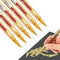 6 Pcs Upgrade Metallic Marker Pens, Gold Metallic Permanent Markers for Paper, Glass, Fabric, Rock Painting, Gift Card Making, Scrapbook Album, Ar...