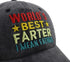 World's Best Farter I Mean Father Hats for Men Papa, Funny Adjustable Washed Cotton Embroidered Dad Baseball Cap...
