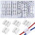 65 Pcs Spring Wire Connectors, Spring Clamp Terminal Cable Clamp Connector, CH-2 Electrical Cable Connectors Block, 2 Pin Push-in Quick Terminal W...