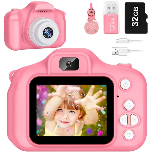 Kids Camera for Boys and Girls, SINEAU Digital Camera for Kids Toy Gift, Toddler Camera Birthday Gift for Age 3 4 5 6 7 8 9 10 with 32GB SD Card, ...