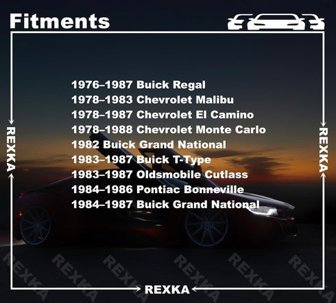 Rexka 30pcs Windshield Rear Glass Trim Clips for GM 1654047 Monte Carlo, El Camino, & Malibu 1978-1988 G-Body Rear Window Molding Clips...