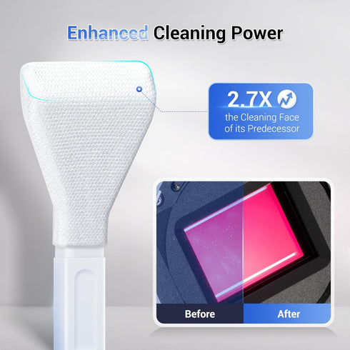 Upgraded Camera Sensor Cleanning Kit Cleaner Set with Bright Built in Light Cleaning Handle & 10PCS 16MM APS-C Sensor Cleaning Swabs & Sensor Clea...