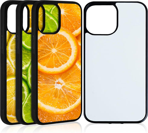 Flutesan 4 Pcs Sublimation Blanks Phone Case Covers Compatible with iPhone 12 13 14 Pro Max, 6.7 Inch Blank Printable Rubber Phone Case for Heat P...