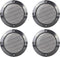 X AUTOHAUX 4pcs 4 Inch Metal Glossy Audio Speaker Cover Mesh Subwoofer Grill Horn Guard Decorative Circle Grille Protector Black for Car...
