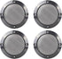 X AUTOHAUX 4pcs 4 Inch Metal Glossy Audio Speaker Cover Mesh Subwoofer Grill Horn Guard Decorative Circle Grille Protector Black for Car...