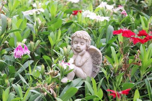 Decorative Angel Garden Stakes 2 Pack Miniature Angel Fairy Garden Angel Ornaments Small Angel Memorial Statue Fairy Garden Accessories...
