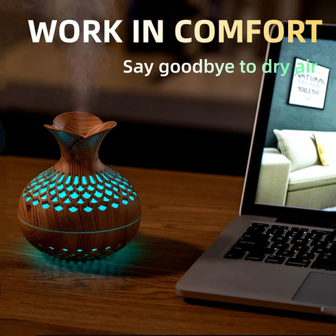 Colorful Mini Humidifier, Flower Shape Humidifier,USB Personal Desktop Cool Humidifier 7 colors,2 Mist Modes,Super Quiet for Car, Office Room, Bed...