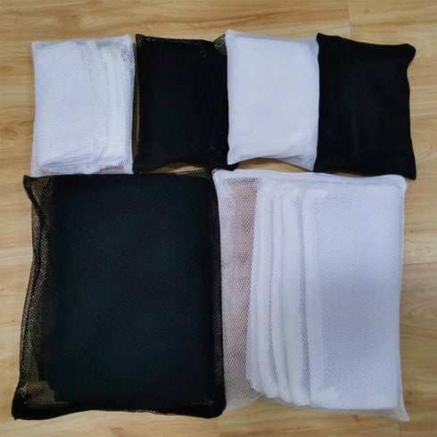 10 Pack Aquarium Filter Media Bags, 8 * 6inch High Flow Fish Tank Mesh Filter Bags with Plastic Zipper for Ceramic Rings, Activated Carbon, Biosph...