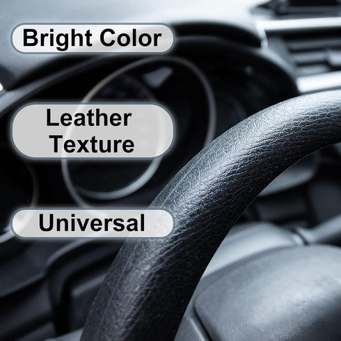 Spurtar Steering Wheel Cover 14"-15" Anti-Slip Car Steering Wheel Protector, Soft Odorless Silicone Leather Texture Steering Cover, Great Grip Cov...