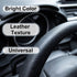 Spurtar Steering Wheel Cover 14"-15" Anti-Slip Car Steering Wheel Protector, Soft Odorless Silicone Leather Texture Steering Cover, Great Grip Cov...