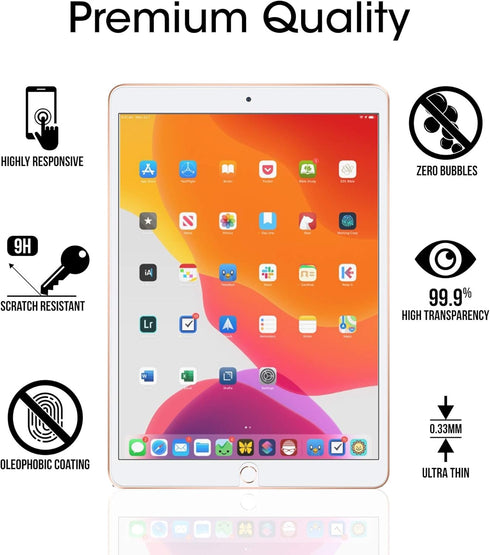 amFilm Screen Protector for New iPad 9 / iPad 8 / iPad 7, Apple Pencil Compatible, Tempered Glass, 2 Pack...