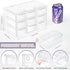 Desk Storage Organizer with 9 Mini Drawers, FODIENS Clear Desktop Craft Drawer Cabinet, Stackable Storage Box Caddy for Makeup Jewelry Office Craf...