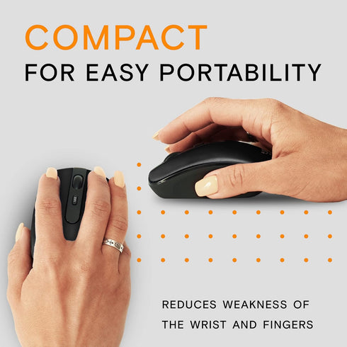 Silent Wireless Mouse for Laptop Small Compact Cordless Computer Mice with USB 2.4 GHz – Quiet Click, 3 DPI Levels, Travel Mouse – Portable for PC...