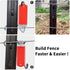 T-Post Clip Tool: Fence Wire Twisting and Fencing Tool with Red Rubber-Coated Handle - Easy to Use and Time-Saving (2 pcs)...