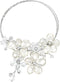 AeraVida Coin Cultured Freshwater Pearls-Crystal Floral Paradise Cluster Choker Necklace | Floral Choker Necklaces Women | Freshwater Cultured Pea...