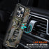 CCSmall Camouflage Case for iPhone 15 Pro with Metal Kickstand, Camo Phone Cover Built-in 360° Rotate Ring Stand Case for iPhone 15 Pro MC Army Gr...