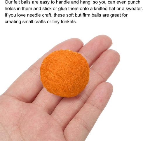 PATIKIL Wool Felt Balls Beads Wool Felting Pom 3cm 30mm Orange for Home Crafts Handcrafts Project DIY Pack of 20...